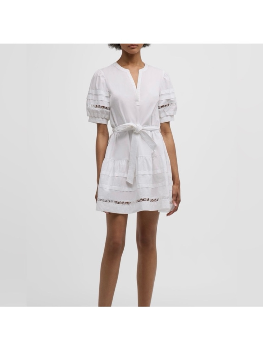 Cinq à Sept Corianna Belttd Cotton Poplin Midi Dress